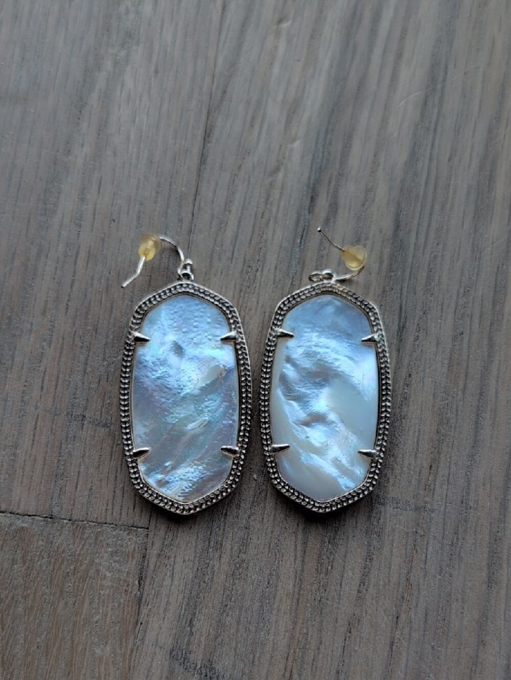 Kendra Scott Irregular Mother-of-Pearl Drop Earrings - Iridescent White - Picture 2 of 4